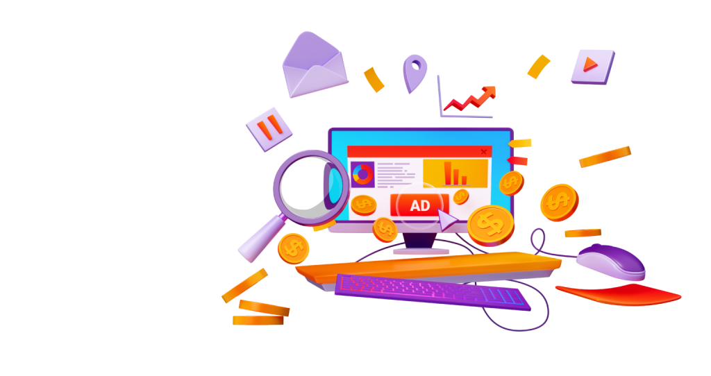 illustration 3d icone services gestion ppc 1536x813